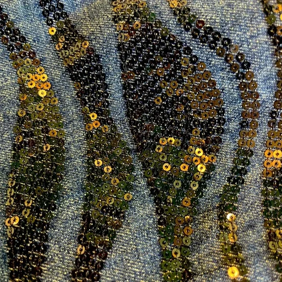 Boston Proper Zebra Glitter Strip Jeans - Picture 1 of 9